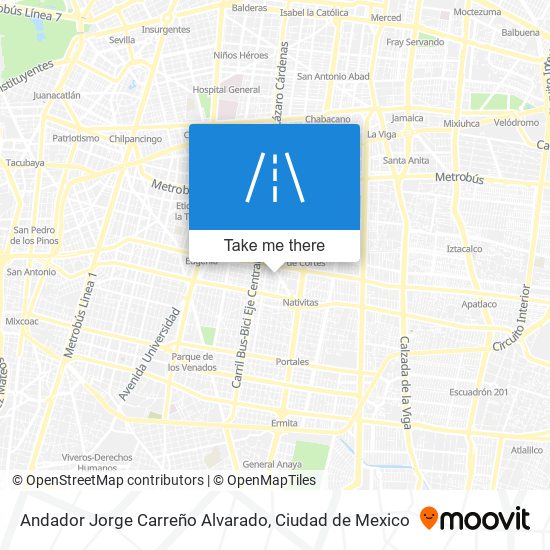 Andador Jorge Carreño Alvarado map