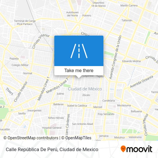 Mapa de Calle República De Perú