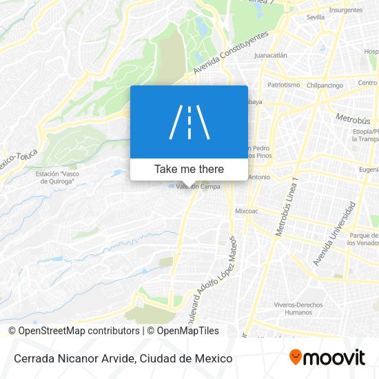 Cerrada Nicanor Arvide map