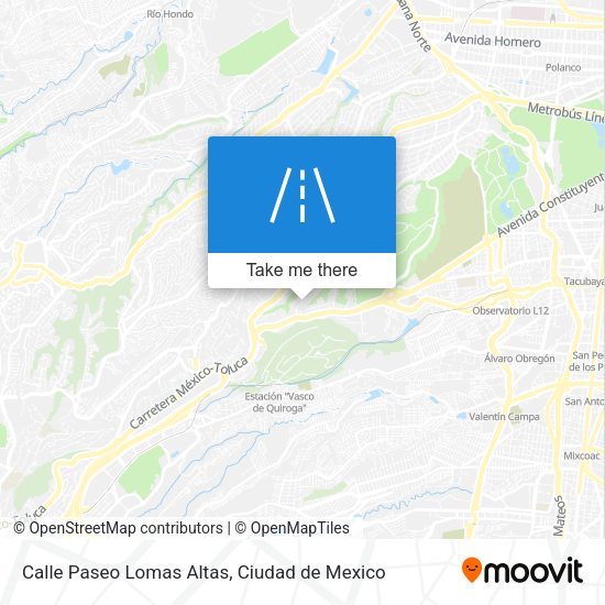 Mapa de Calle Paseo Lomas Altas