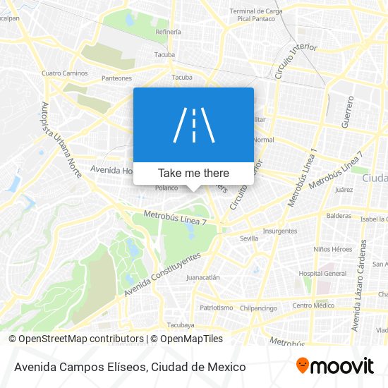 Mapa de Avenida Campos Elíseos