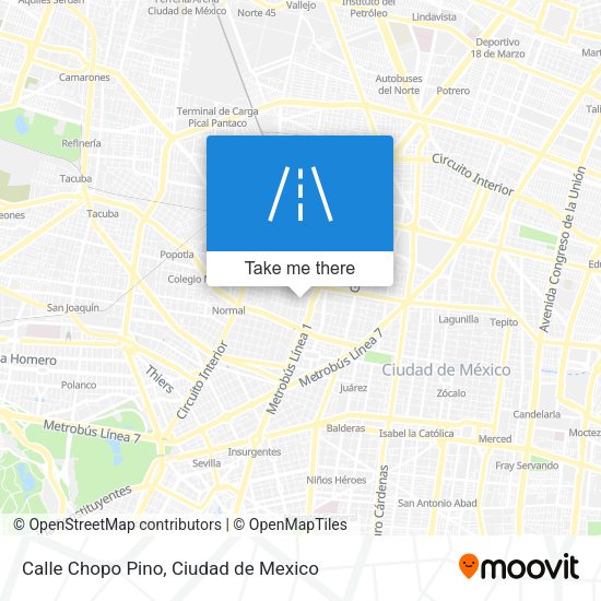Mapa de Calle Chopo Pino
