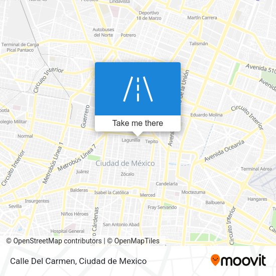 Mapa de Calle Del Carmen