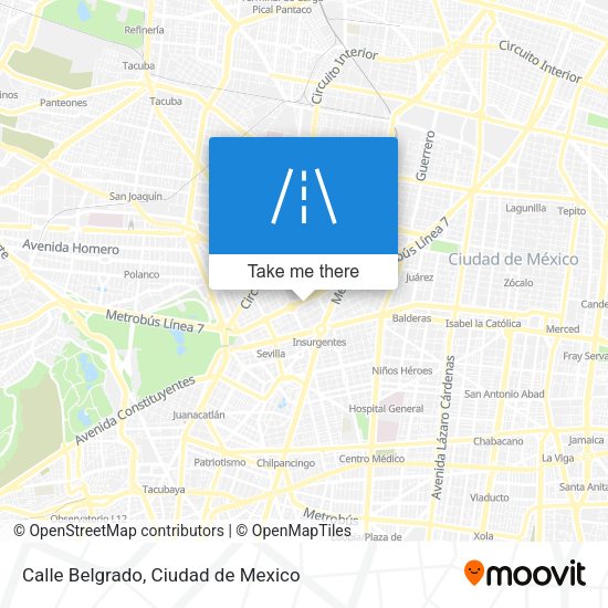 Calle Belgrado map