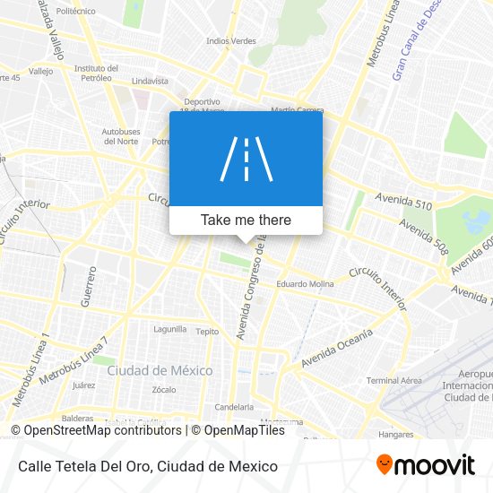 Mapa de Calle Tetela Del Oro