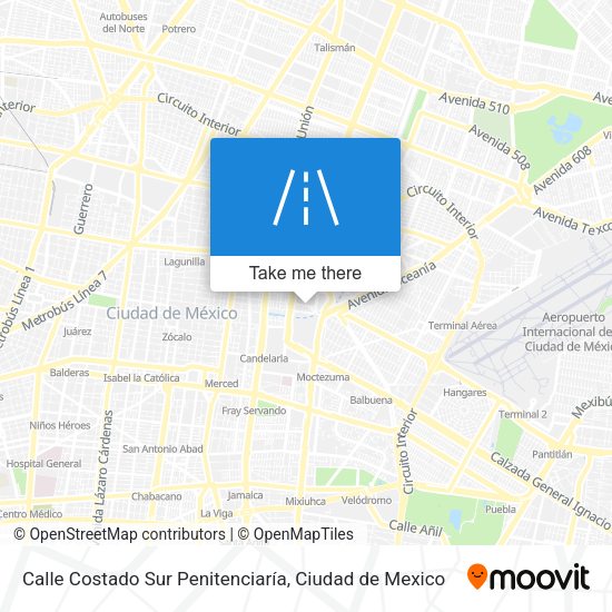 Mapa de Calle Costado Sur Penitenciaría