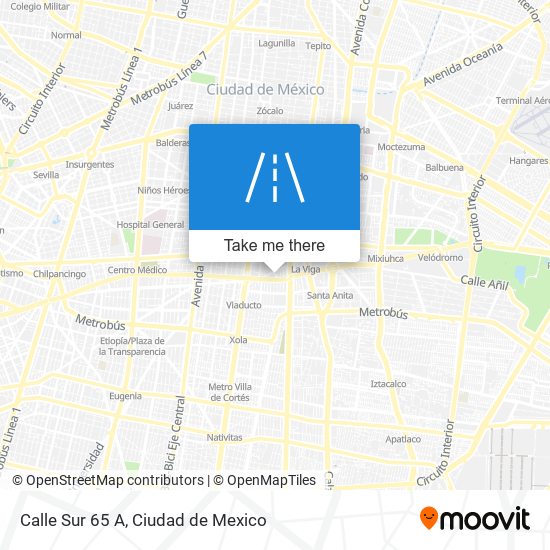 Calle Sur 65 A map