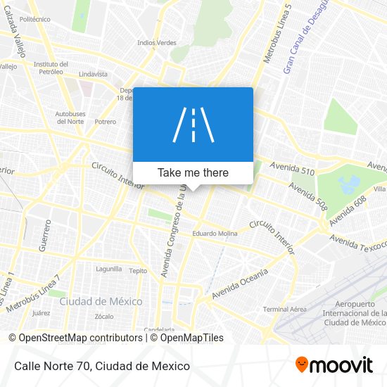 Calle Norte 70 map