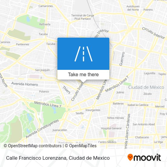 Mapa de Calle Francisco Lorenzana
