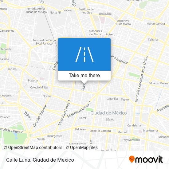 Mapa de Calle Luna