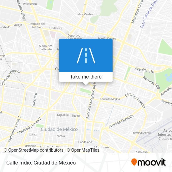 Mapa de Calle Iridio