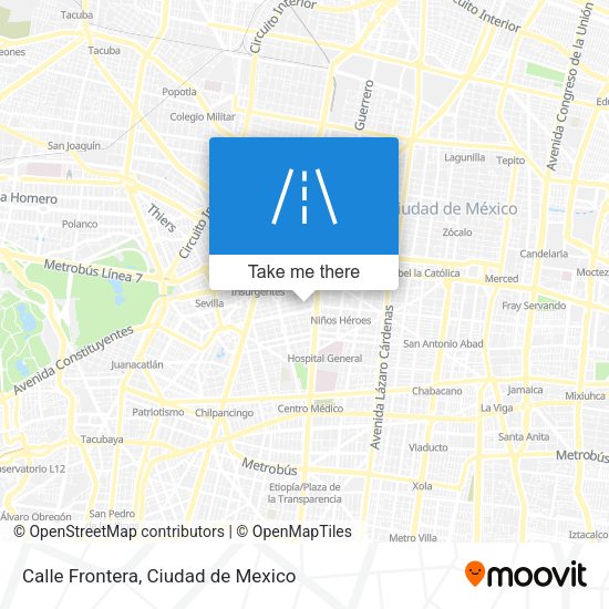 Calle Frontera map