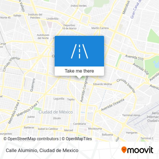 Mapa de Calle Aluminio