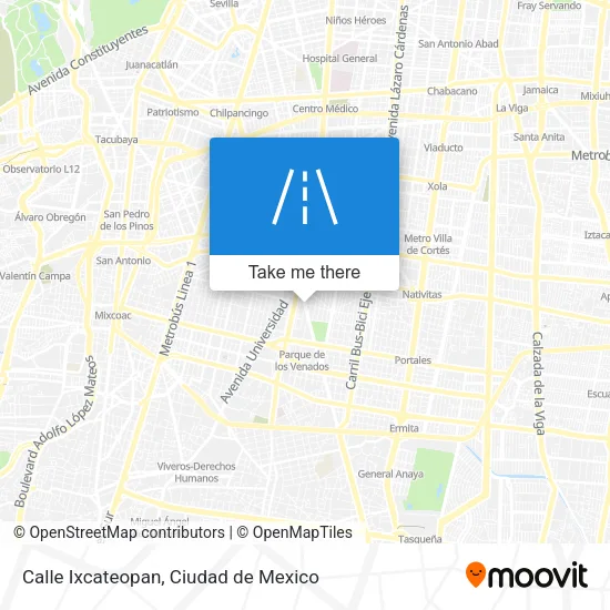 Mapa de Calle Ixcateopan