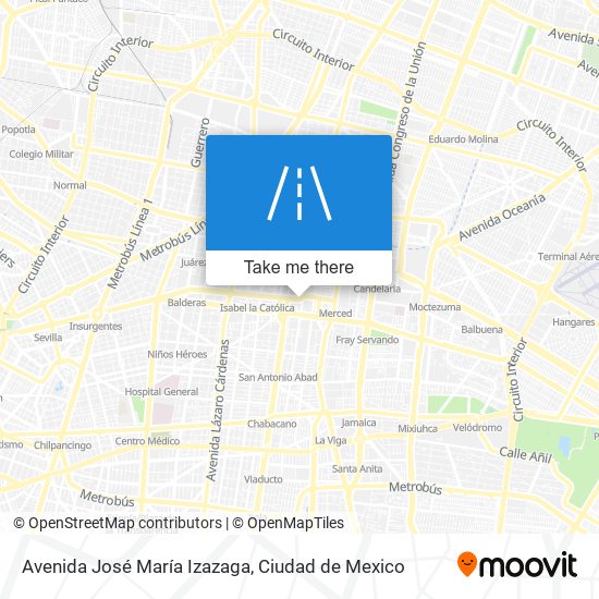 Mapa de Avenida José María Izazaga