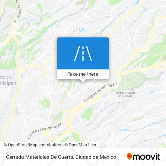 Cerrada Materiales De Guerra map