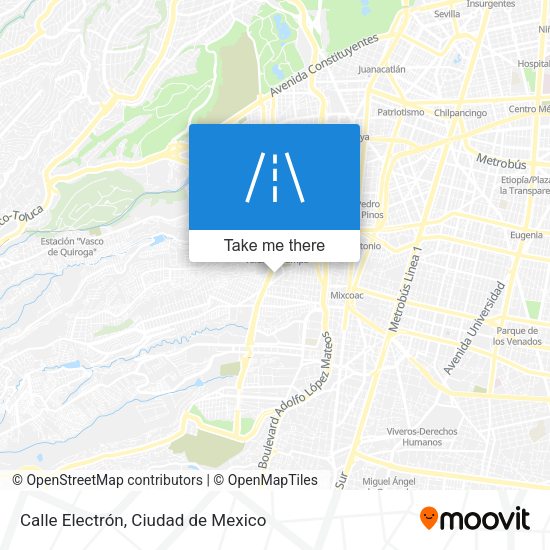 Calle Electrón map