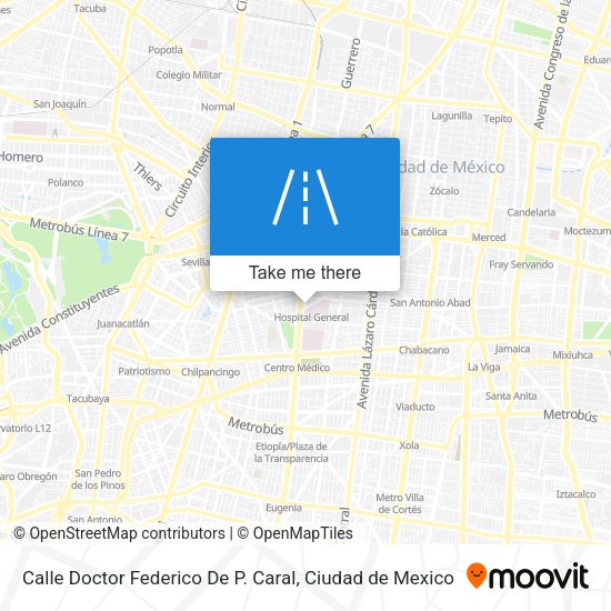 Mapa de Calle Doctor Federico De P. Caral