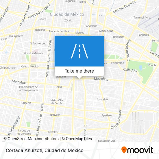 Cortada Ahuizotl map
