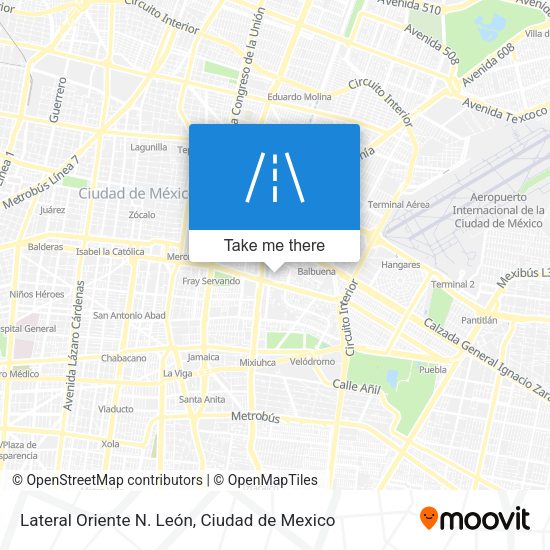 Lateral Oriente N. León map