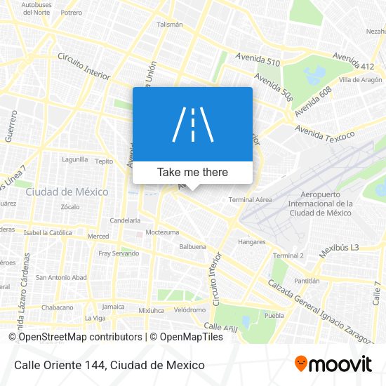 Calle Oriente 144 map