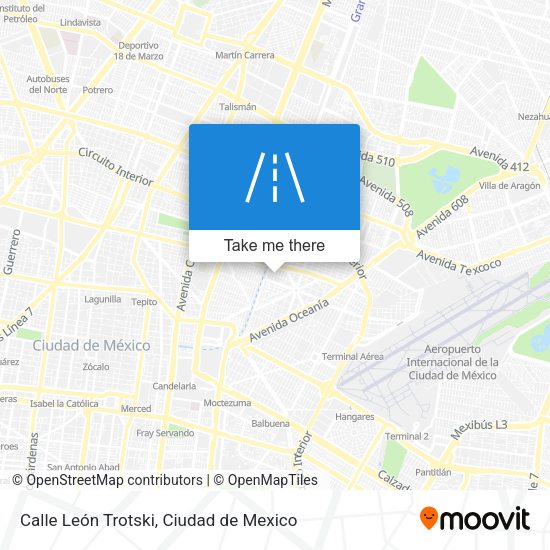 Calle León Trotski map