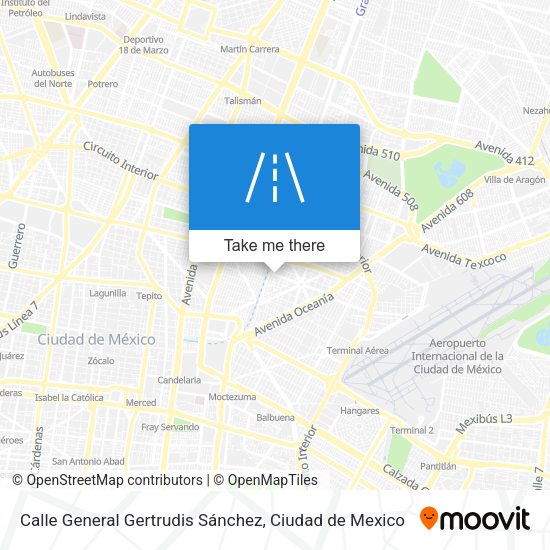 Mapa de Calle General Gertrudis Sánchez