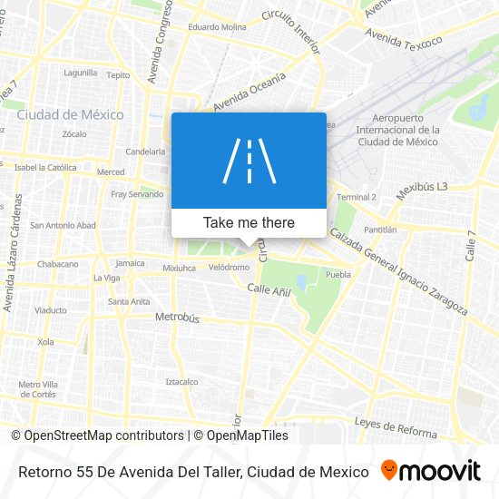 Mapa de Retorno 55 De Avenida Del Taller