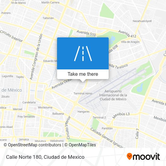 Mapa de Calle Norte 180