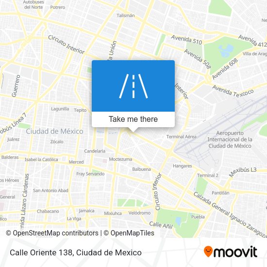 Calle Oriente 138 map