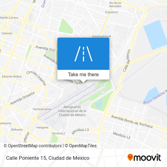 Mapa de Calle Poniente 15