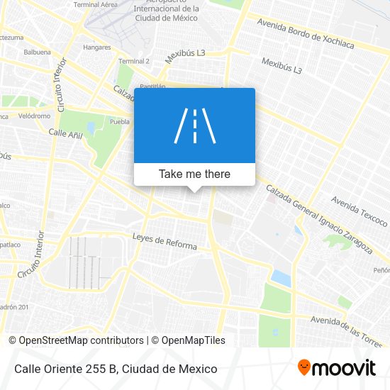 Calle Oriente 255 B map