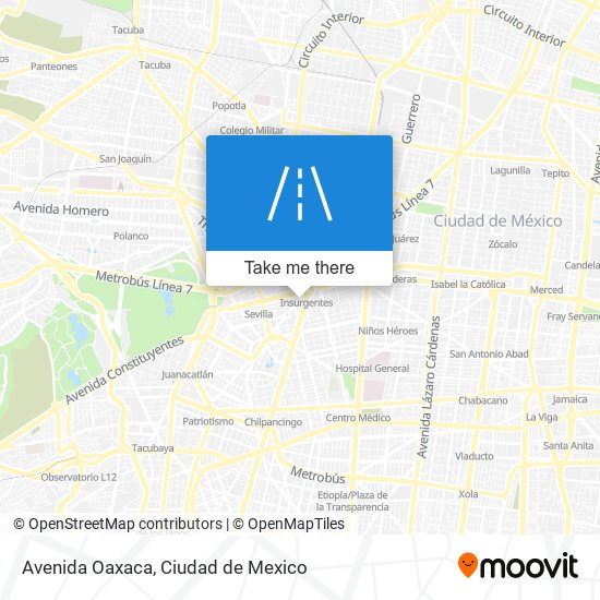 Avenida Oaxaca map