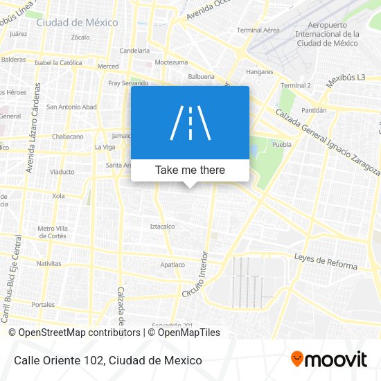 Calle Oriente 102 map