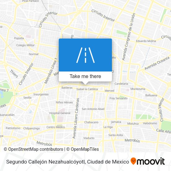 Segundo Callejón Nezahualcóyotl map