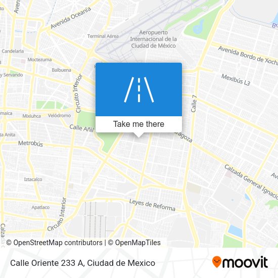 Calle Oriente 233 A map