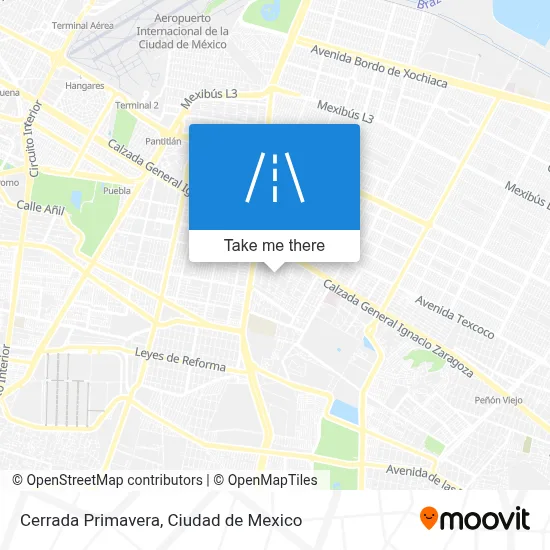 Cerrada Primavera map