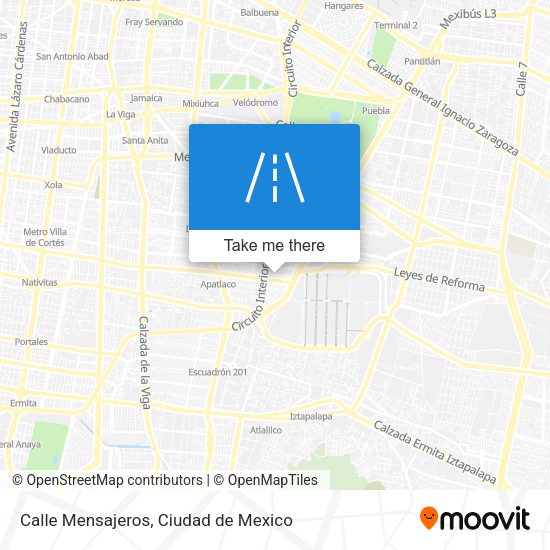 Calle Mensajeros map