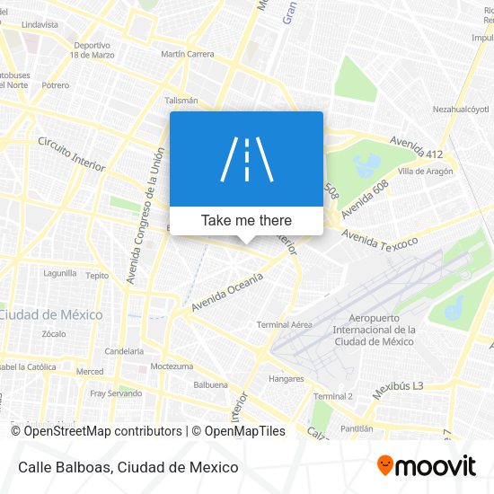 Calle Balboas map