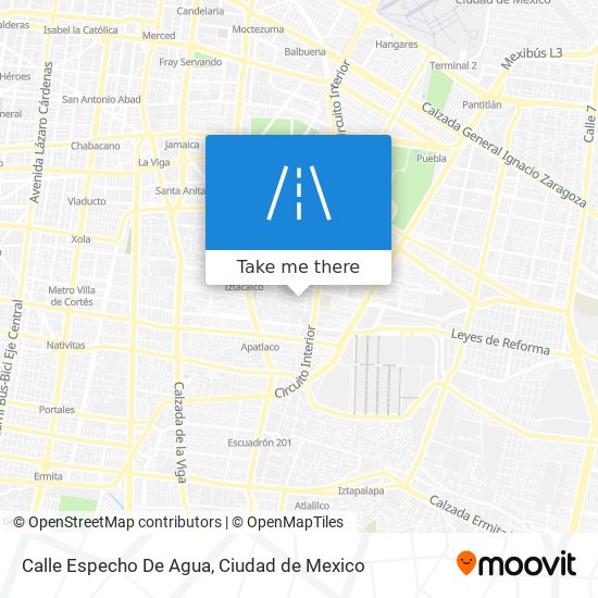 Mapa de Calle Especho De Agua