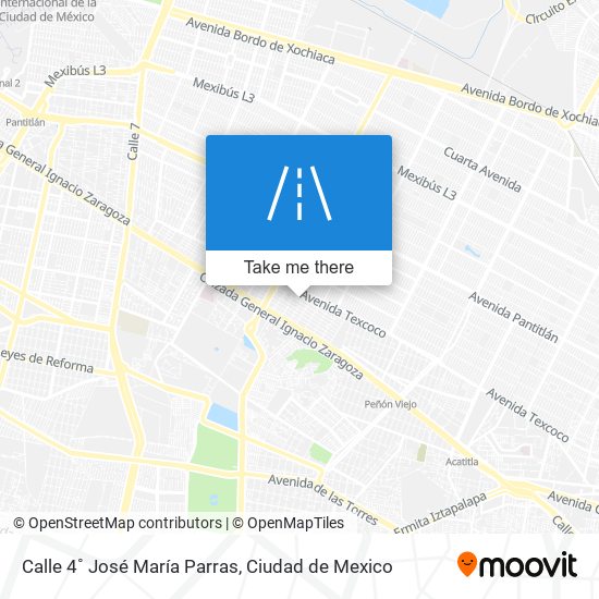 Mapa de Calle 4˚ José María Parras