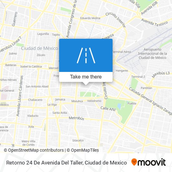 Retorno 24 De Avenida Del Taller map