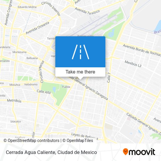 Cerrada Agua Caliente map