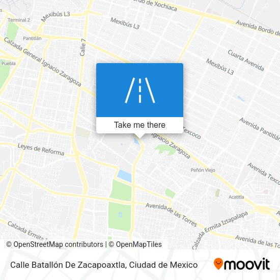 Calle Batallón De Zacapoaxtla map