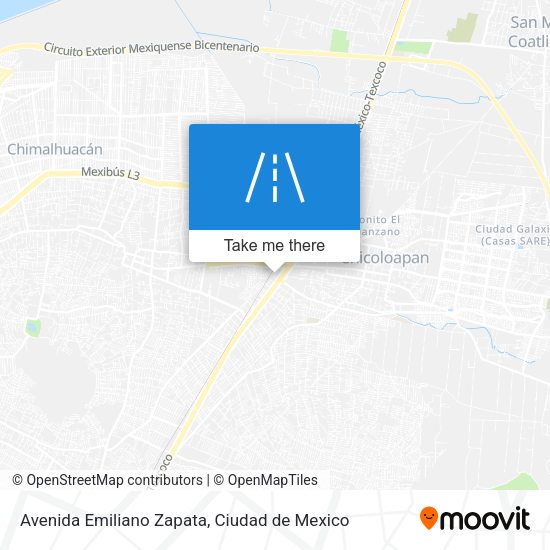 Mapa de Avenida Emiliano Zapata