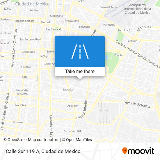 Calle Sur 119 A map