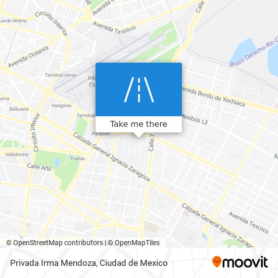 Privada Irma Mendoza map