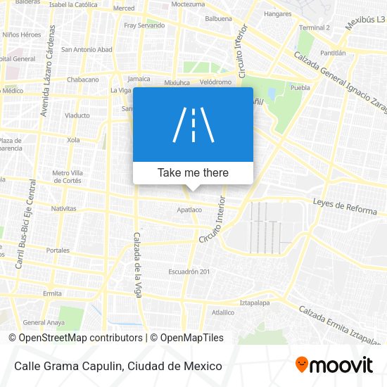 Calle Grama Capulin map