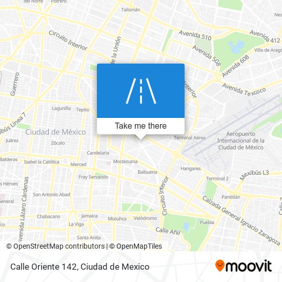 Calle Oriente 142 map