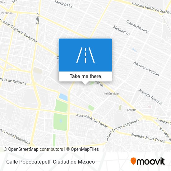 Calle Popocatépetl map